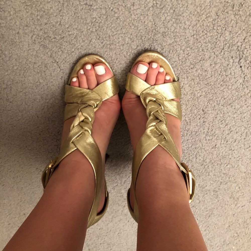 Michael Kors Gold Heeled Sandals